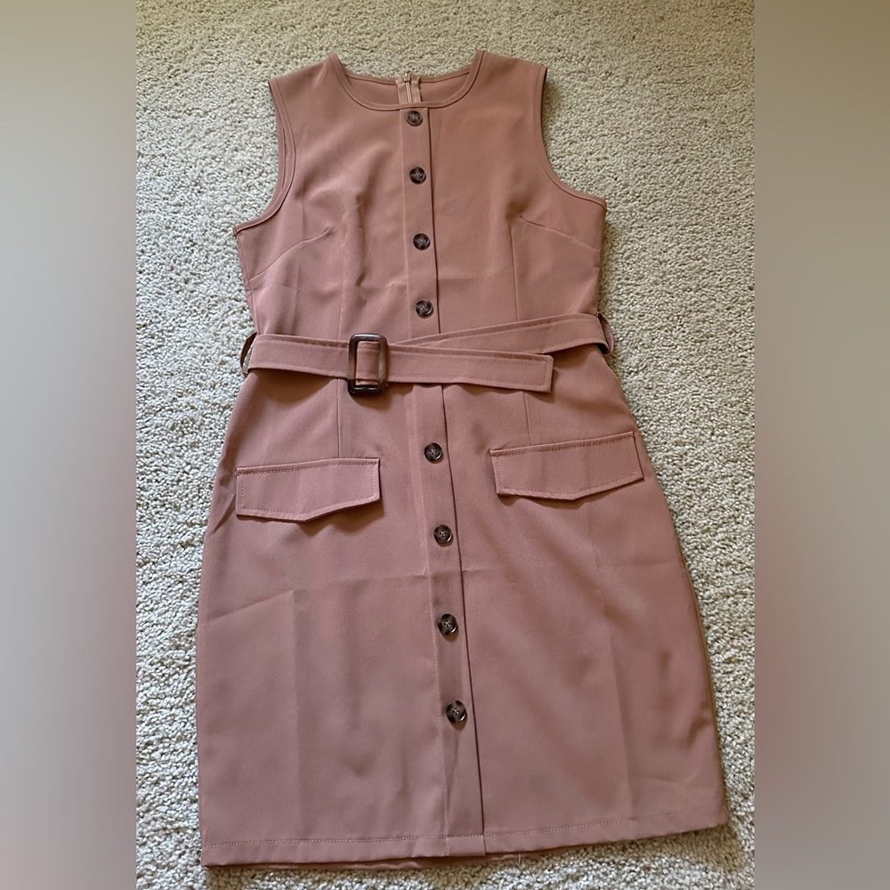 Brown Dress with Belt